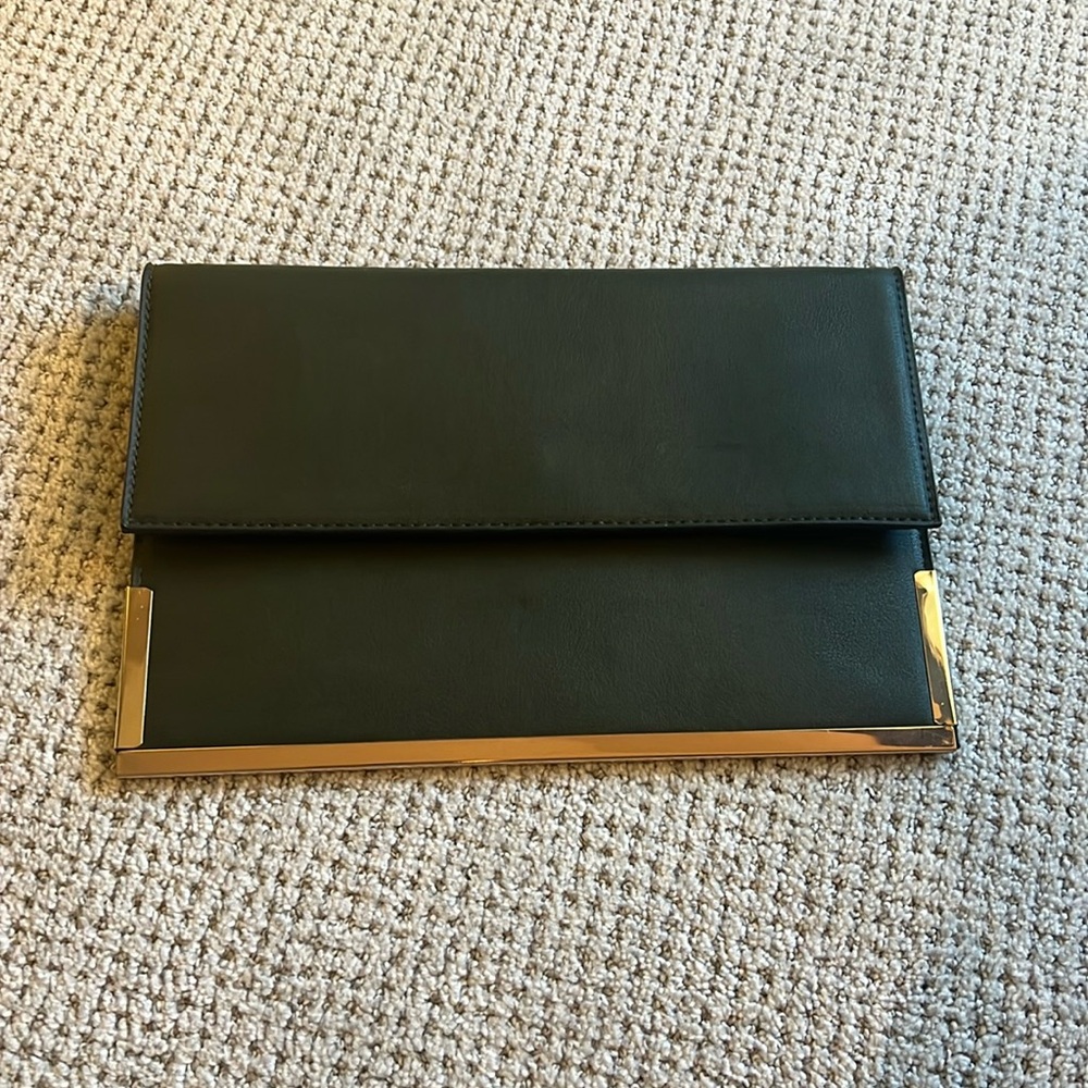 New with tags green and gold trim handbag